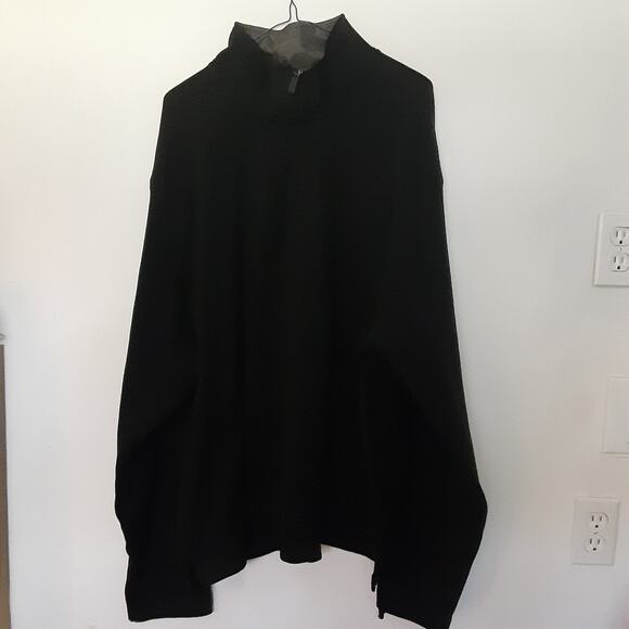 Wrangler Fleece Quarter Zip Sweater Mens 3XL Black Outdoors Hiking Work - Picture 1 of 6